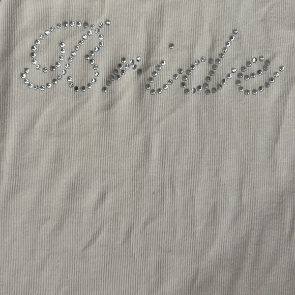 White Rhinestone Bride Tanktop - Picture 2 of 2